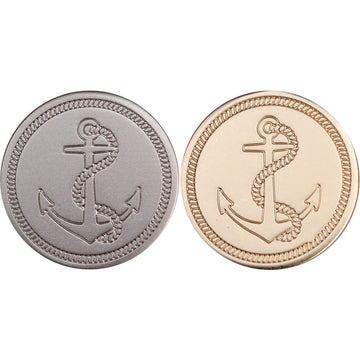 Rose Gold and Shiny Silver Anchor Metal Buttons 12pcs