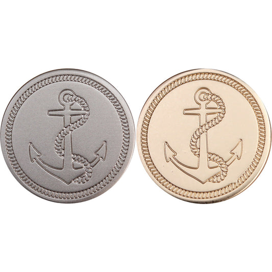 Rose Gold and Shiny Silver Anchor Metal Buttons 12pcs