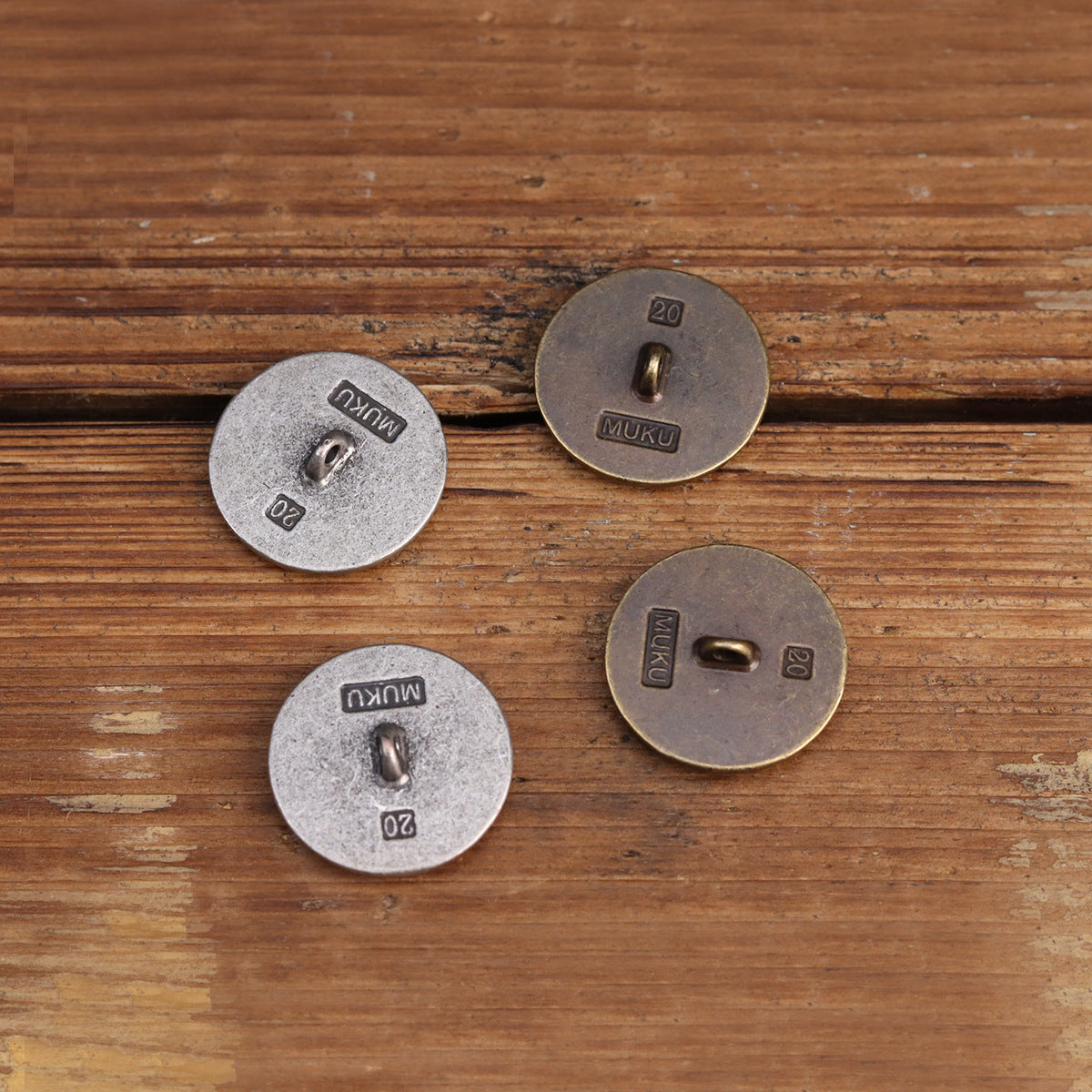 11.5mm/20mm Retro Palace Style Metal Hand-Sewn Buttons 20 Pack