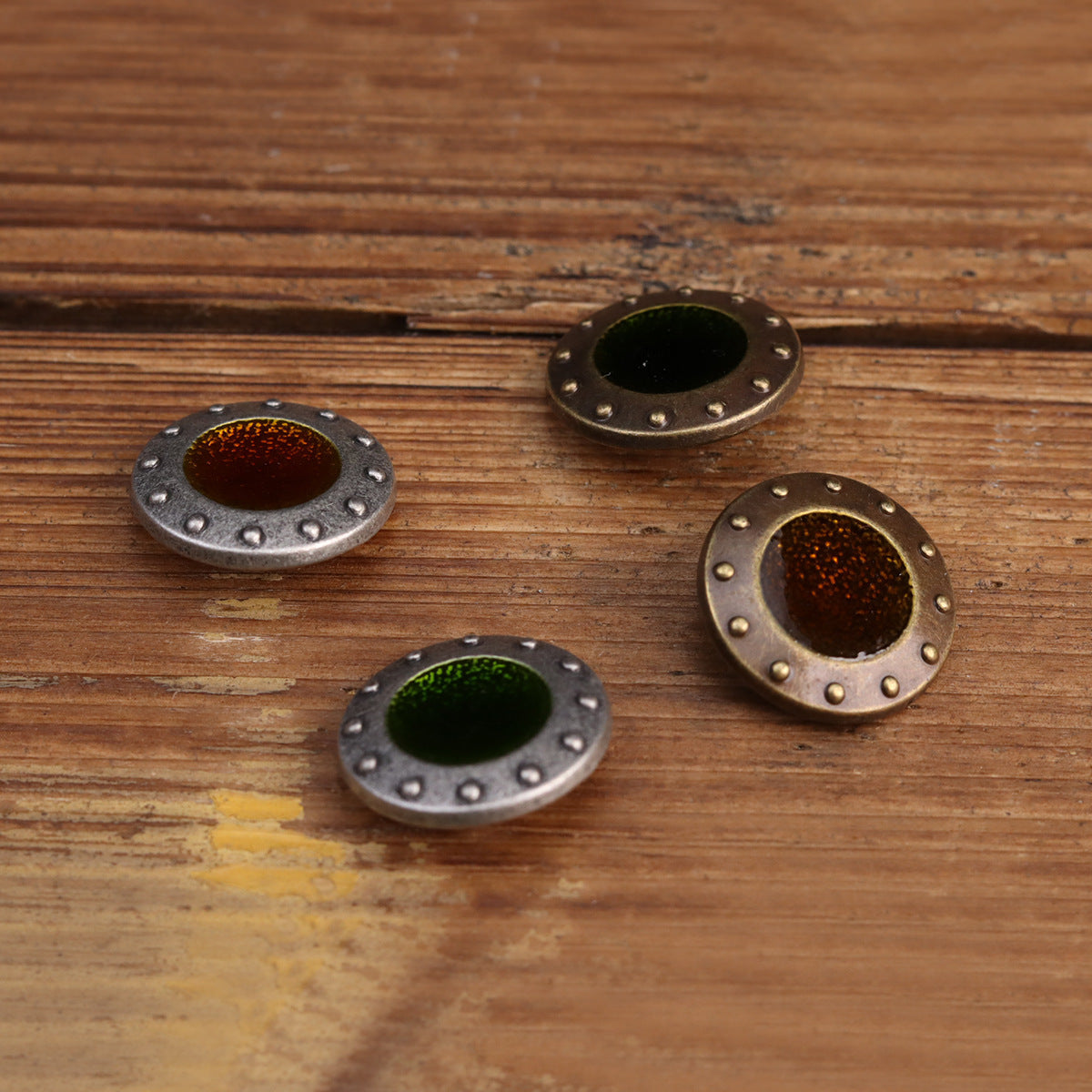 11.5mm/20mm Retro Palace Style Metal Hand-Sewn Buttons 20 Pack