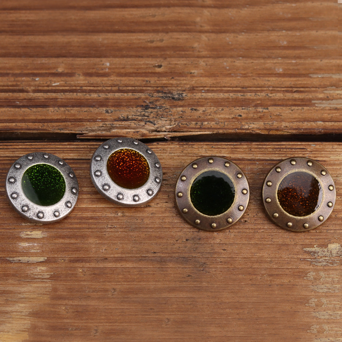 11.5mm/20mm Retro Palace Style Metal Hand-Sewn Buttons 20 Pack