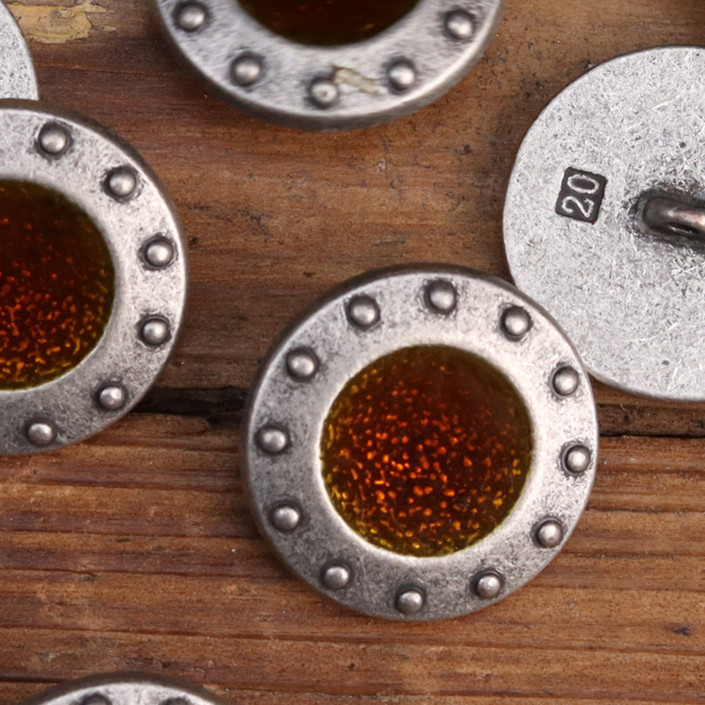 11.5mm/20mm Retro Palace Style Metal Hand-Sewn Buttons 20 Pack