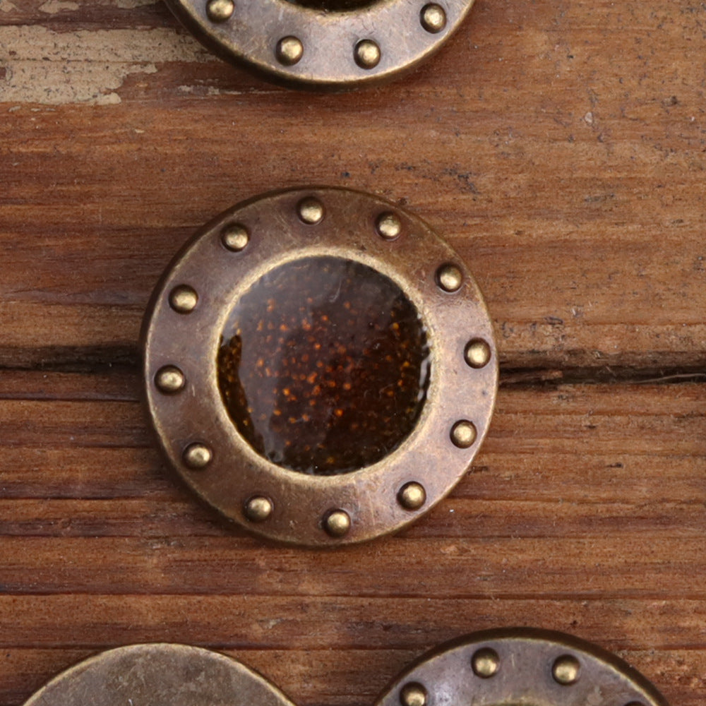 11.5mm/20mm Retro Palace Style Metal Hand-Sewn Buttons 20 Pack