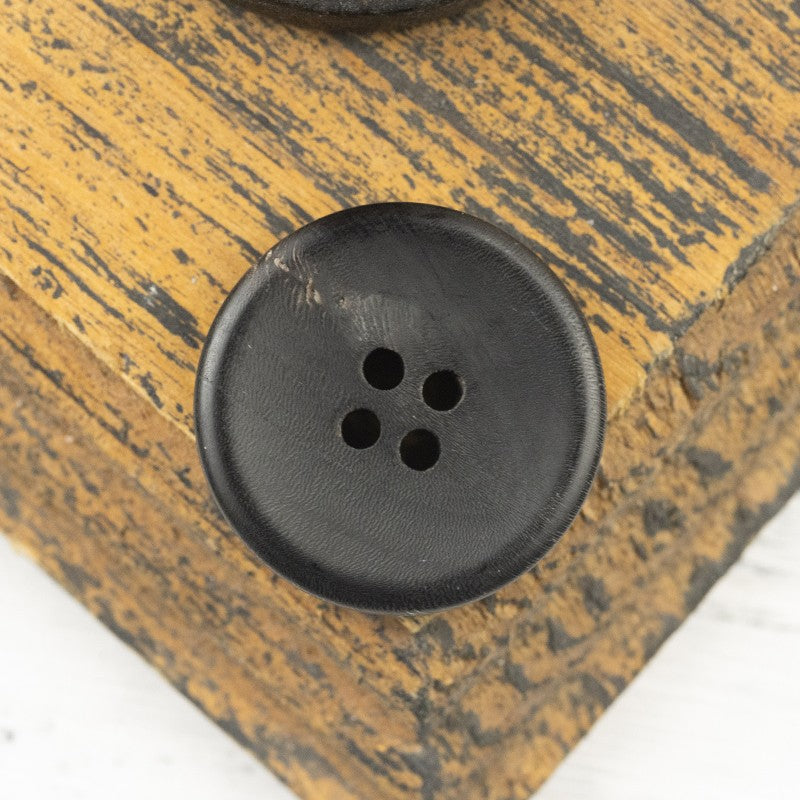Matte Black Coffee Four-Hole Horn Buttons for Women's Suits 20 Pack Black