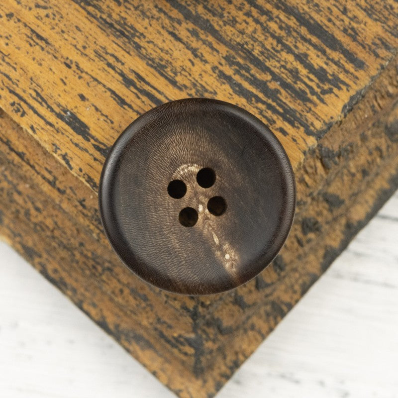 Matte Black Coffee Four-Hole Horn Buttons for Women's Suits 20 Pack Coffee