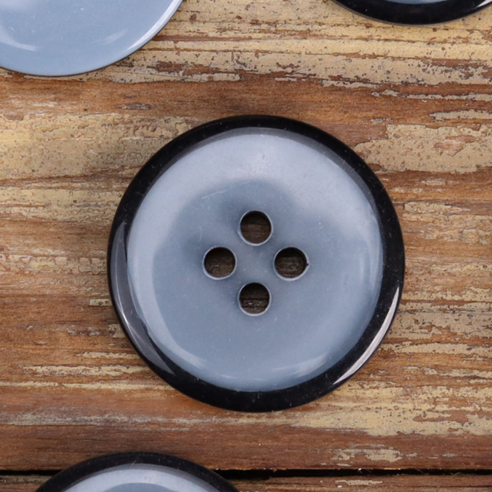 Classic Resin Four-Hole Transparent Buttons for Men's Jackets 48 Pack