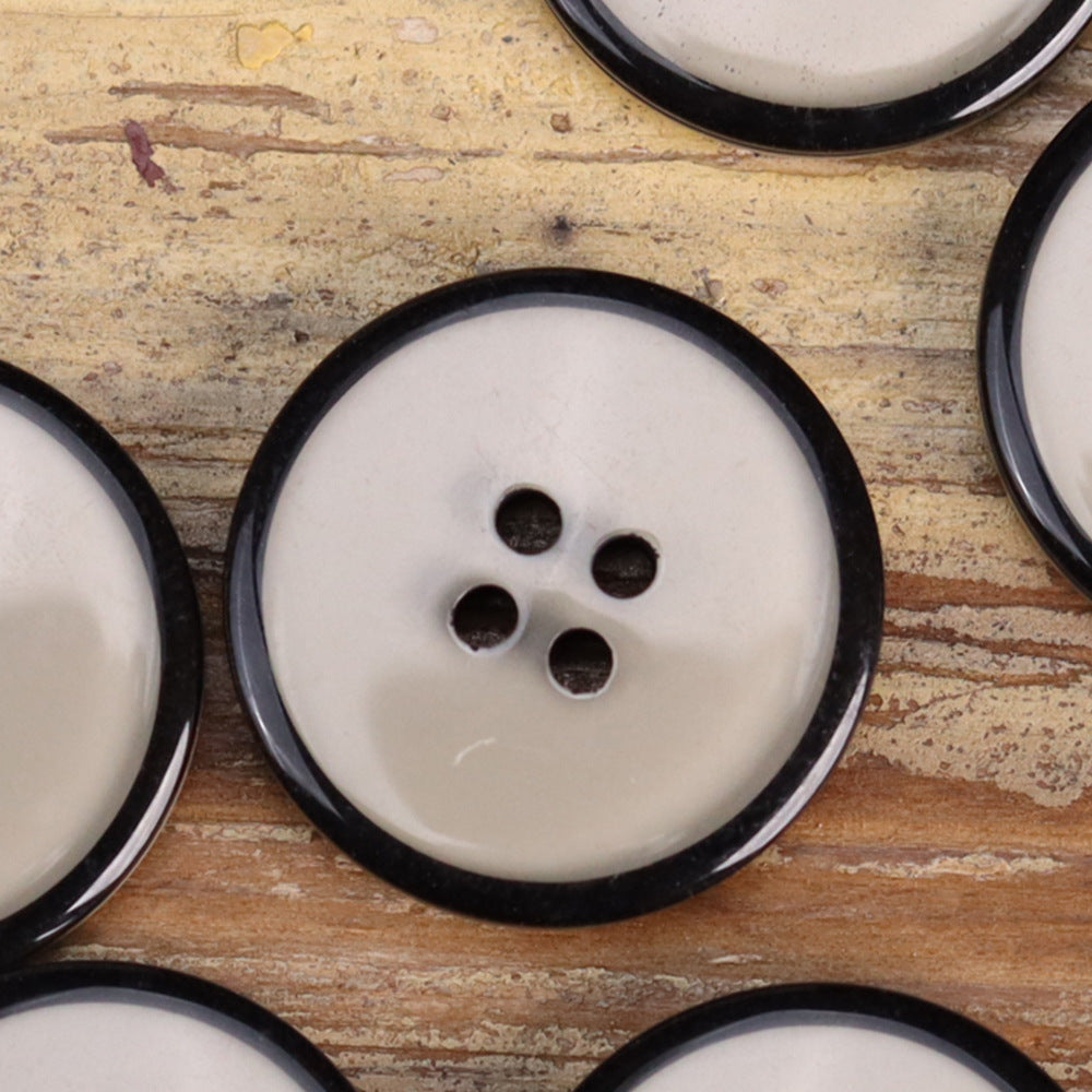 Classic Resin Four-Hole Transparent Buttons for Men's Jackets 48 Pack