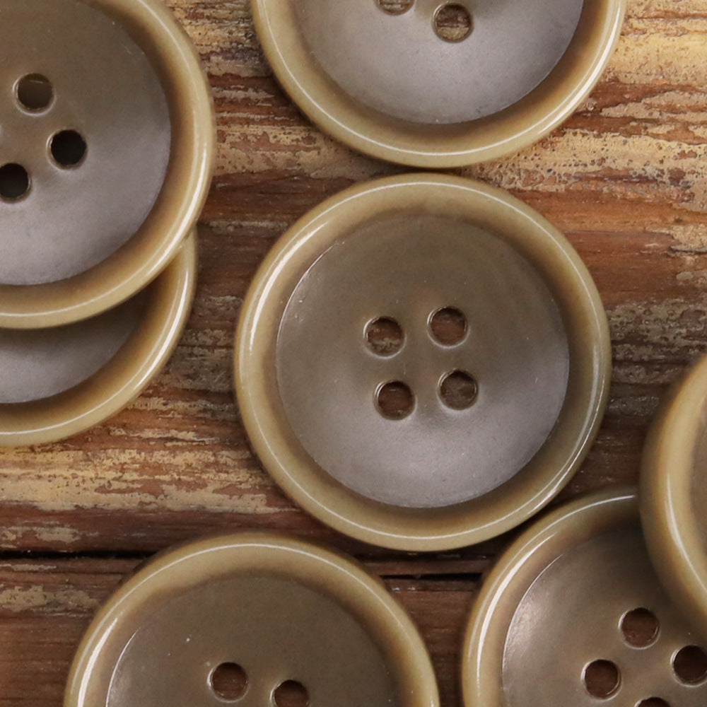 Imitation Fruit Texture Urea Buttons for Suit Jacket 30 Pack Khaki