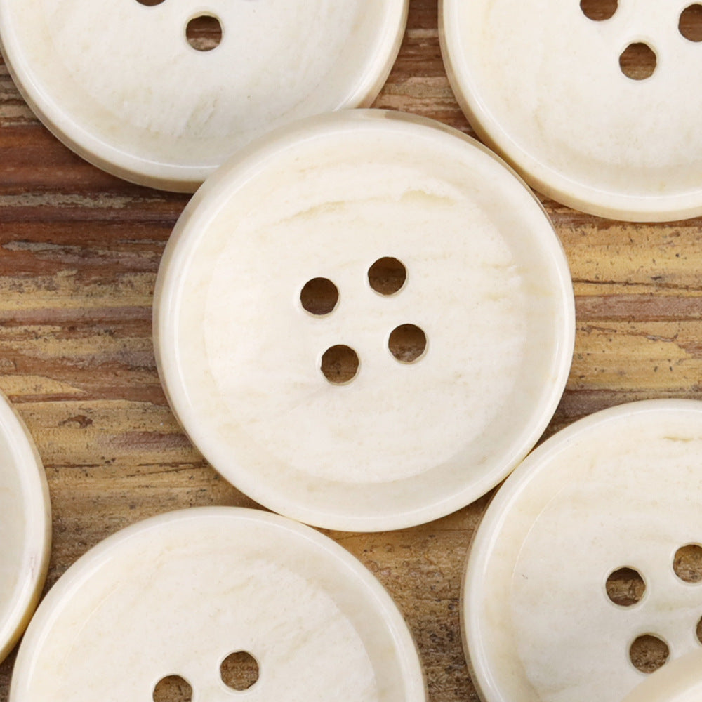 Imitation Fruit Texture Urea Buttons for Suit Jacket 30 Pack Beige