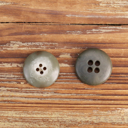 15-25mm Four-Eye Olive Green Urea Buttons 30 Pack (5 Sizes)