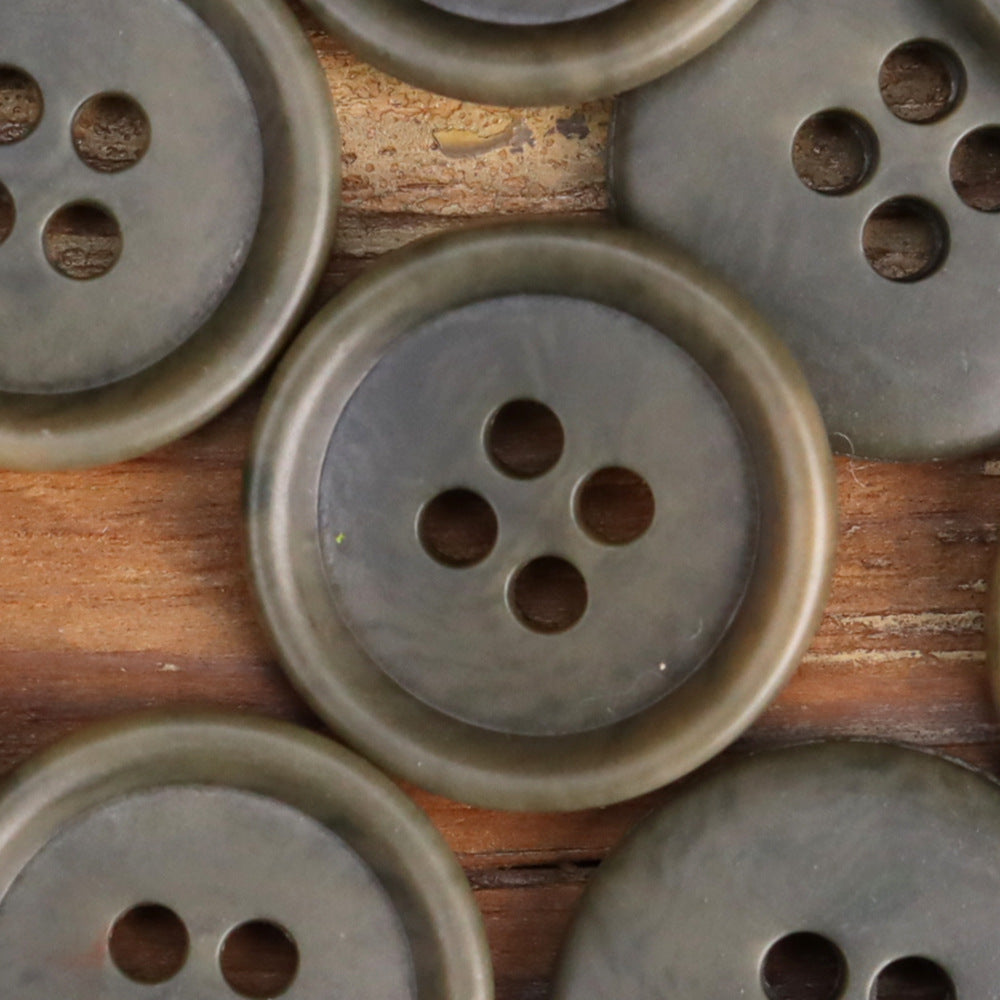15-25mm Four-Eye Olive Green Urea Buttons 30 Pack (5 Sizes) Army Green