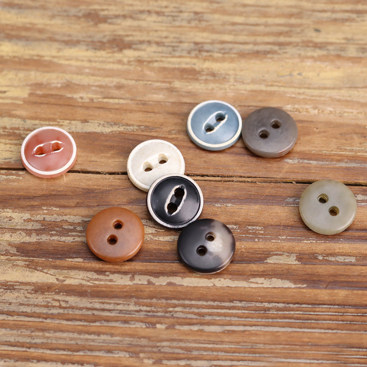 11.5mm Retro Linen Cardigan Burned Urea Buttons 70 Pack