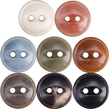 11.5mm Two-Eye Urea Buttons Polo Shirts 48 Pack (8 Colors)