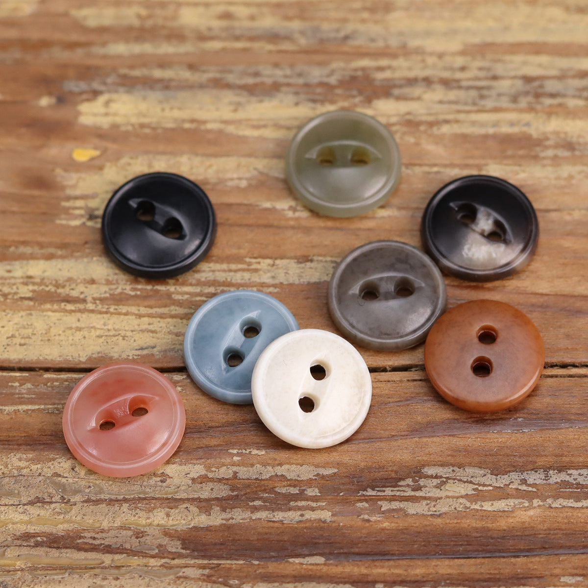 11.5mm Two-Eye Urea Buttons Polo Shirts 48 Pack (8 Colors)