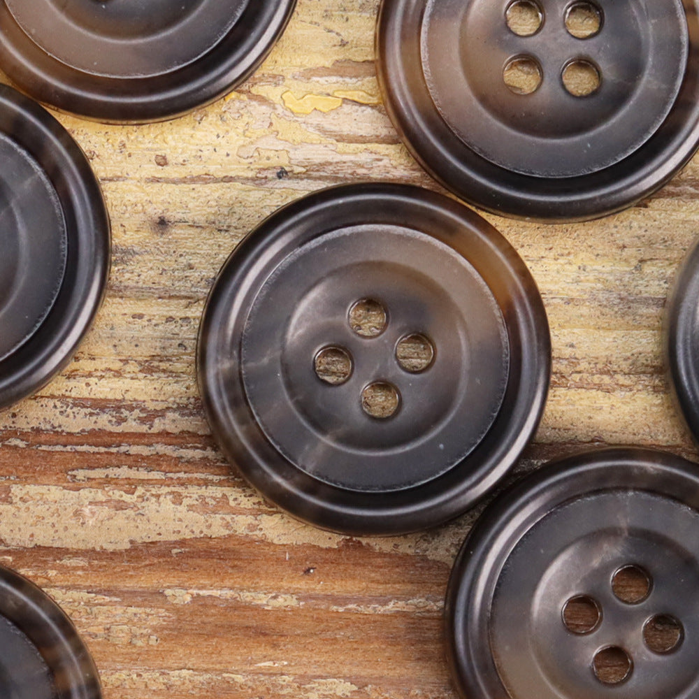 Retro Khaki Black Gray Coffee Urea Buttons for Men's Jackets 30 Pack