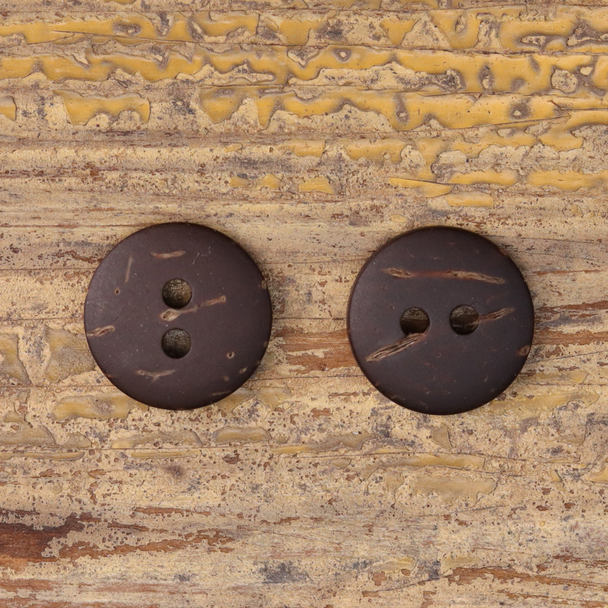18-20L Coffee Bean Color Natural Coconut Shell Two-Hole Buttons 100pcs