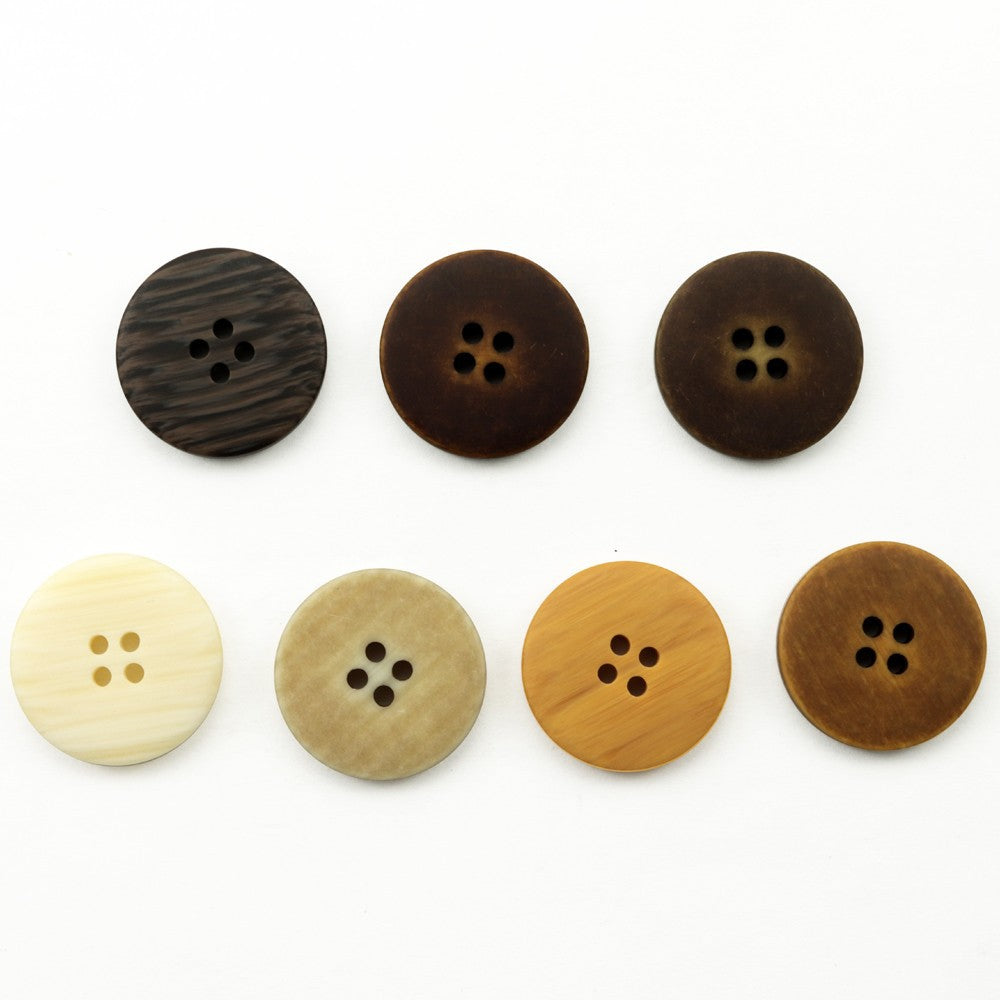 Yellow-Orange Four-Hole Resin Buttons 98 Pack (7 Colors)