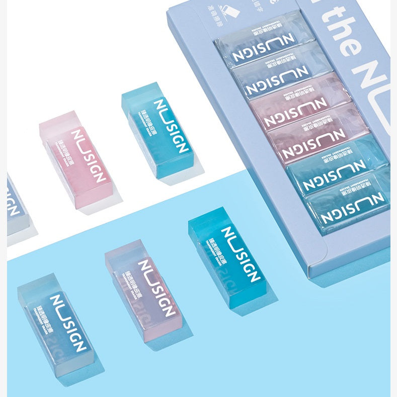 DELI NS154 NUSIGN 3Pcs Rubber Transparent Erasers