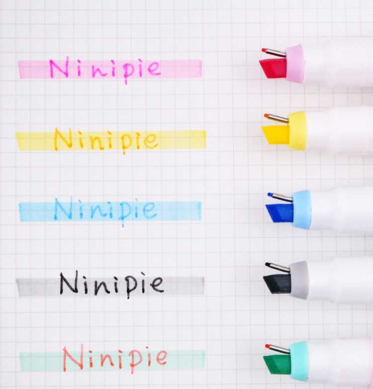 Sun-Star Ninipie Pen & Marker Highlighters 6 Color Set