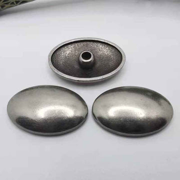 Vintage Antique Silver Oval Rivets Studs for DIY Leather Crafts 40pcs