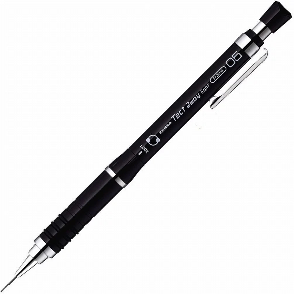 Zebra Mechanical Pencil Tect 2 Way Light, 0.5mm Black