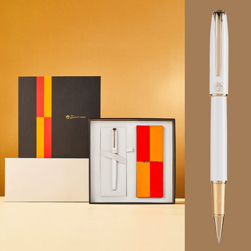 Pimio R16S Luxury Metal Ballpoint Pen Gift Set Gold White