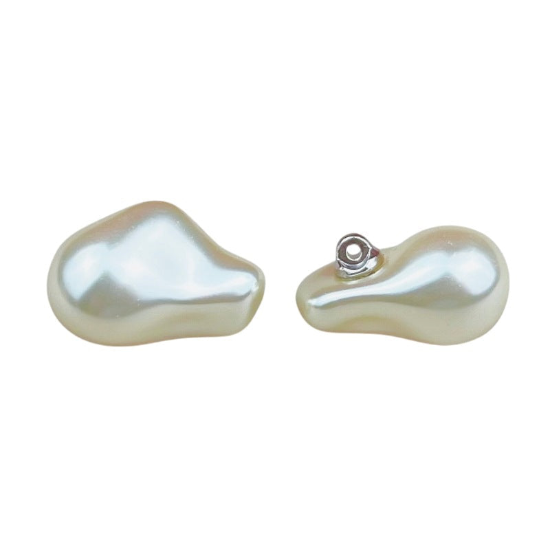 18/23MM High-Gloss Peanut Pearl Dress Cheongsam Buttons 10pcs Light Yellow
