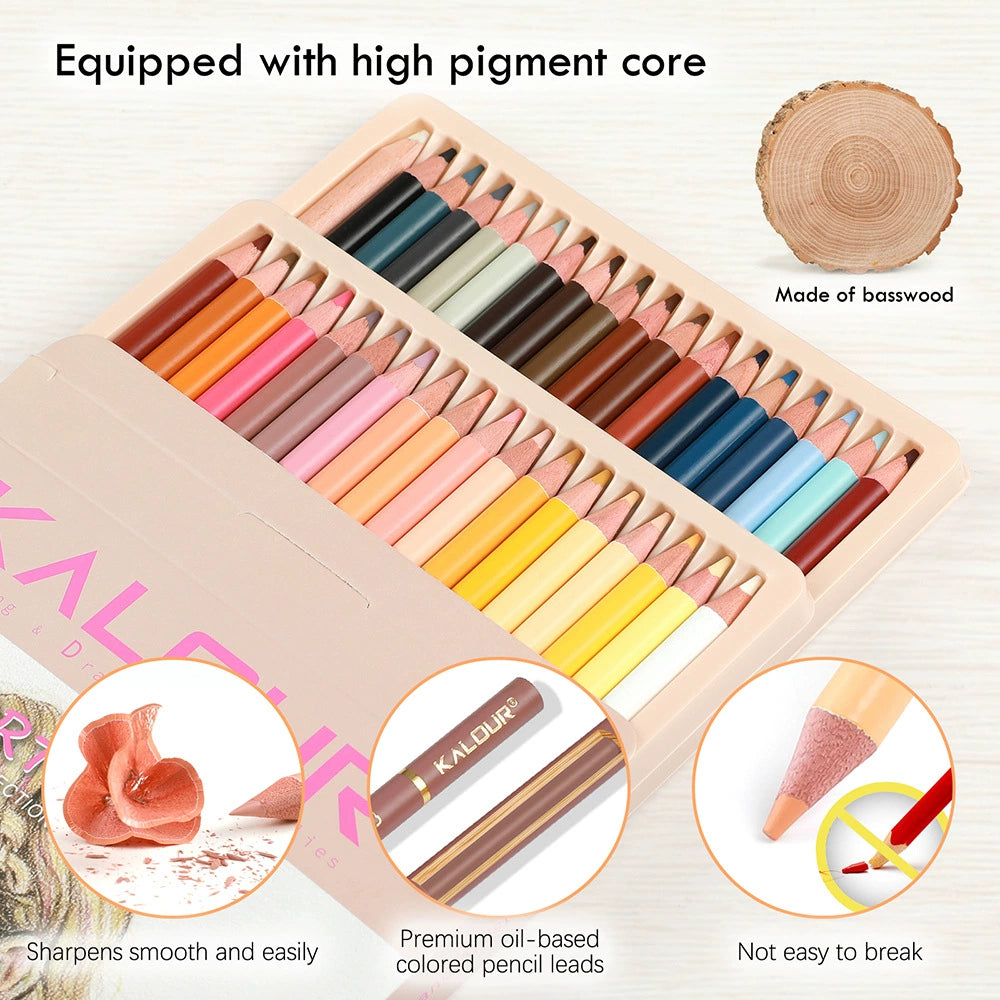 Kalour 35 Color Skin Tone Portrait Drawing Pencil Set