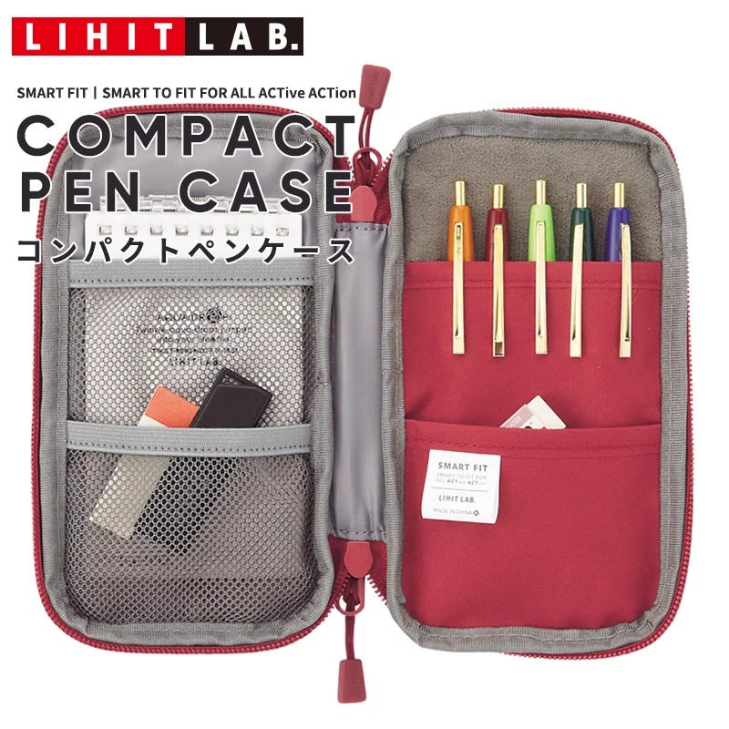 LIHIT LAB Japan Compact Pencil Case for Pens Cards Travel Essentials