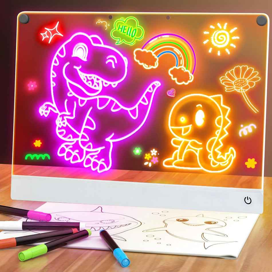 LED Light Up Drawing Tablet Board Rechargeable 13.8"X10"