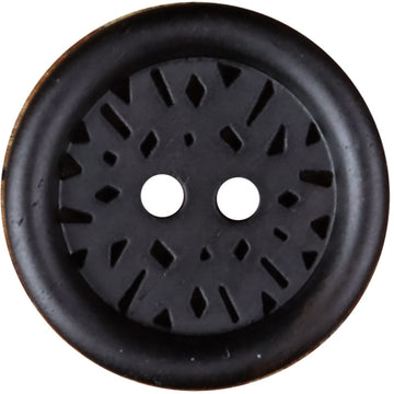 Black Sandalwood Laser-Engraved Round 2-Hole Buttons for Coats & Suits – Set of 20