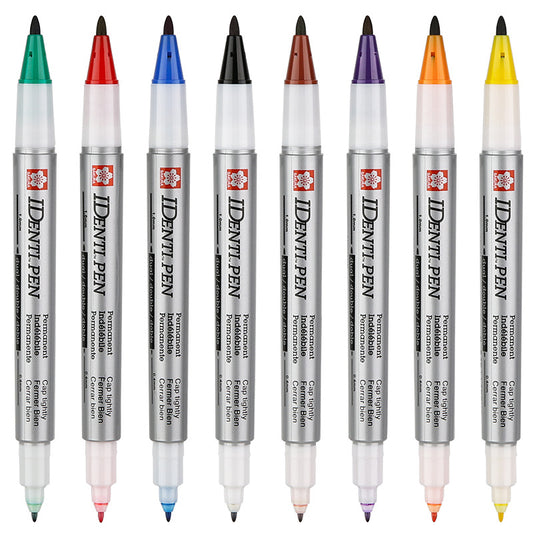 Sakura Identi-Pen Permanentmarker mit zwei Spitzen, 8-Farben-Packung