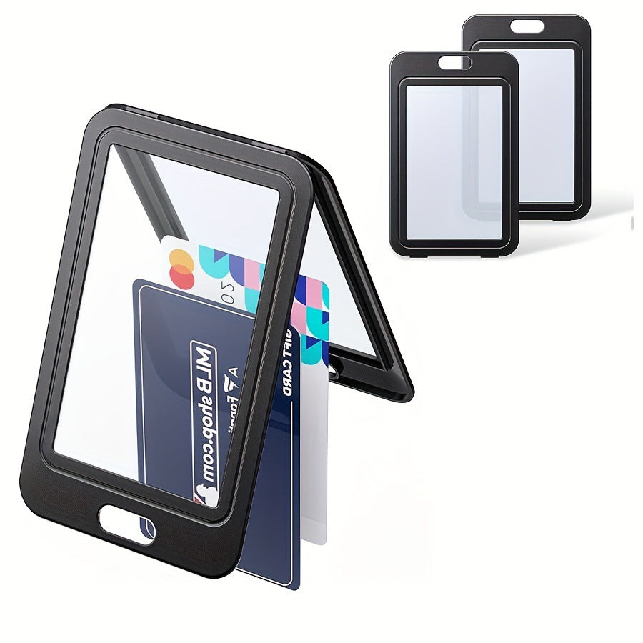 Double-Sided Clear ID Card Holder Set of 10 | Transparent PP Plastic Badge Sleeve for Student, Work, Access & Meal Cards — 7×11cm