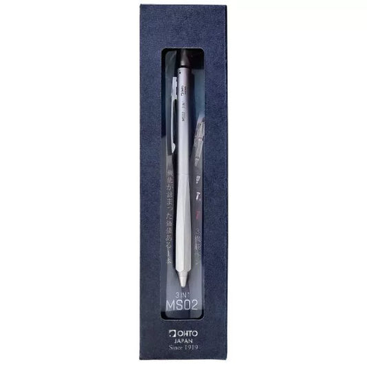 OHTO Japan MS02 3IN1 Multi Function Pen Silver