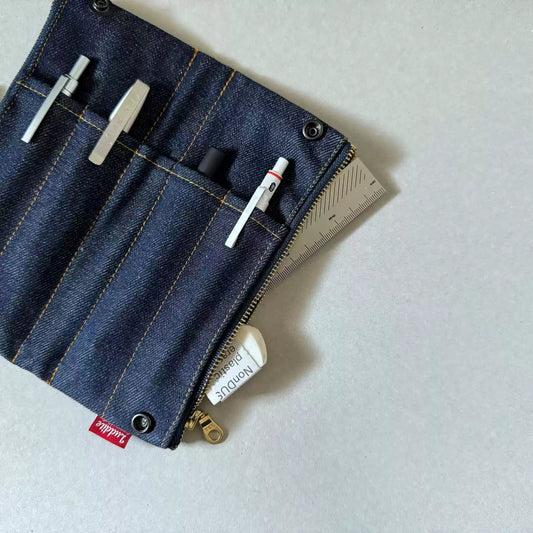 LUDDITE Bendy Pen Case Okayama Denim