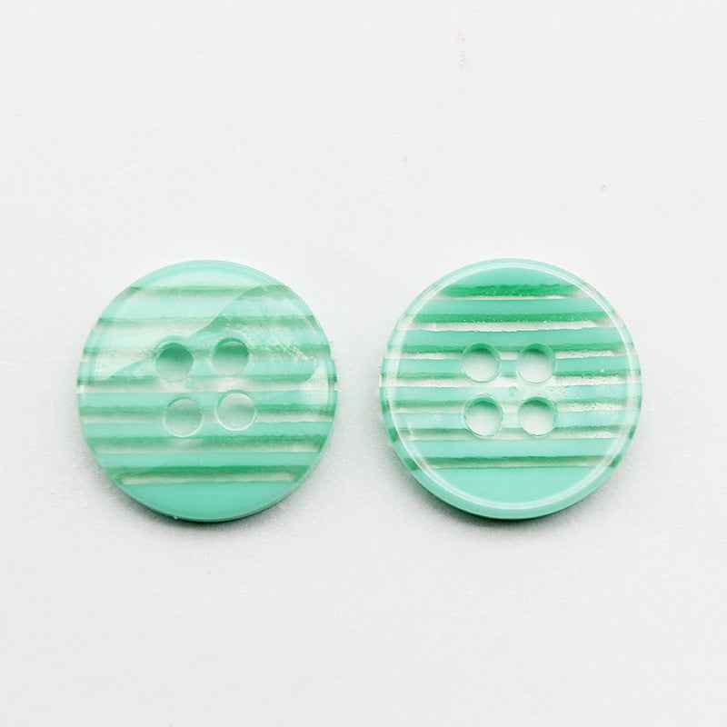 12.5mm Round 4-Hole Striped Resin Buttons for Children Clothing 100pcs 8