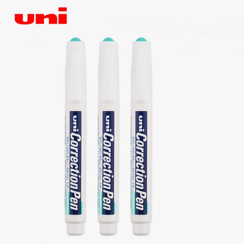 UNI Correction Pen Rolling Ball Metallspiss, 3 stk