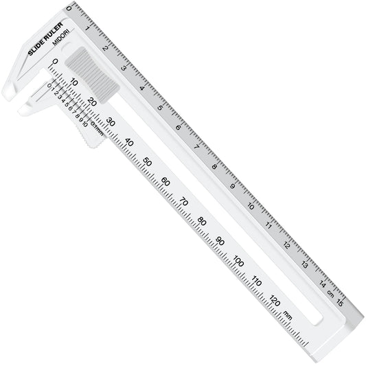 Midori Slide Ruler Caliper 15cm Clear