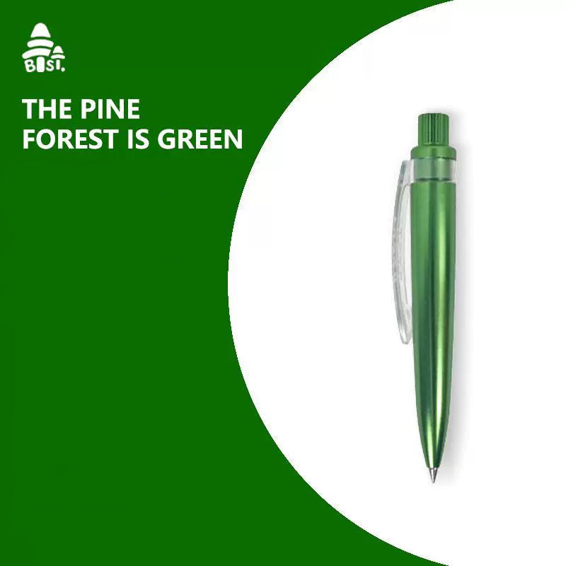 BTST All-Metal Mini Gel Pen Silent Click Retractable 0.5mm Black Ink Green