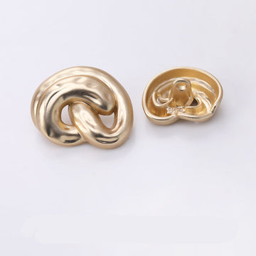Cute Ear Shape Metal Shank Buttons – 20Pcs (Gold / Silver) | 18/23mm Gold