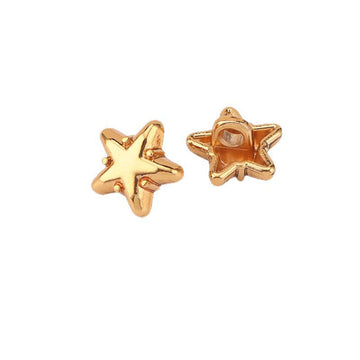 Star Metal Shank Shirt Buttons 10mm Set of 30 Gold