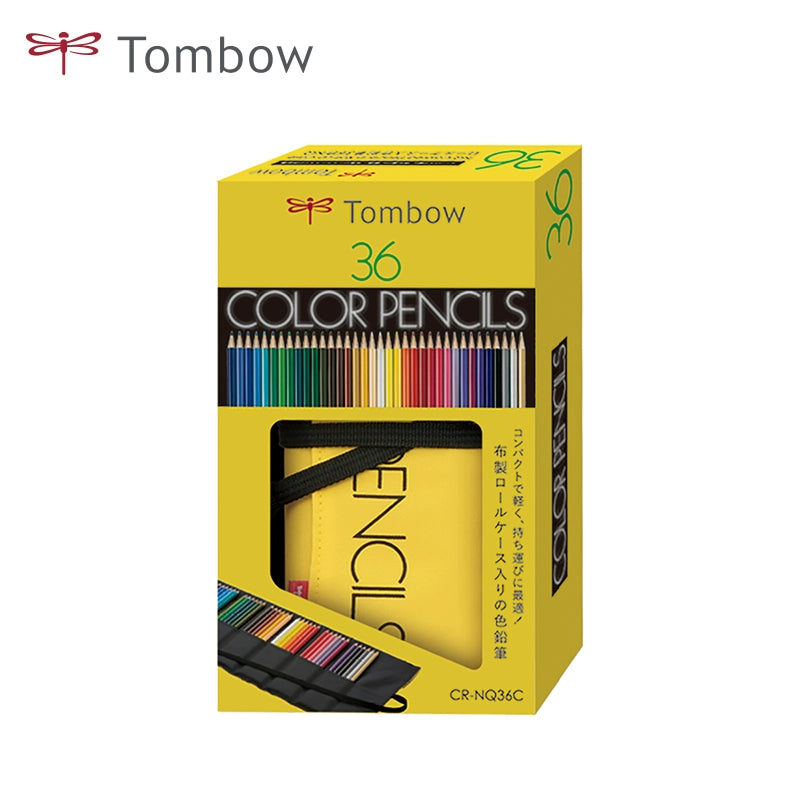 Tombow 24/36 Color Pencil Sets with Roll Case & Mini Sharpener 36 Colors