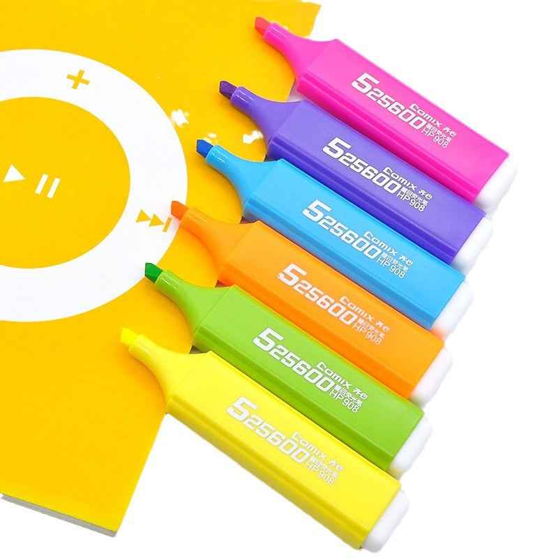Comix HP908 10 Textmarker, 1–5 mm Keilspitze, 6 Farben