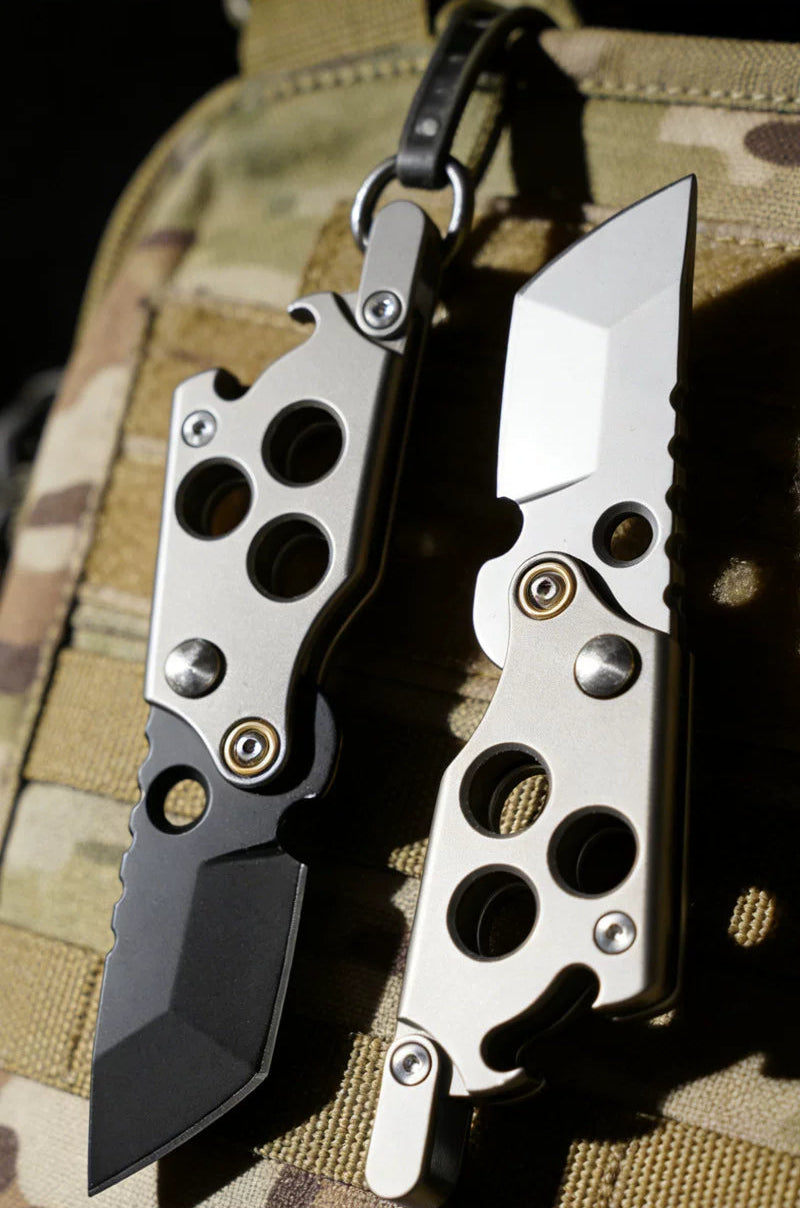 EDC Titanium Alloy Mini Folding Knife | 14C28N Steel Blade | Bottle Opener