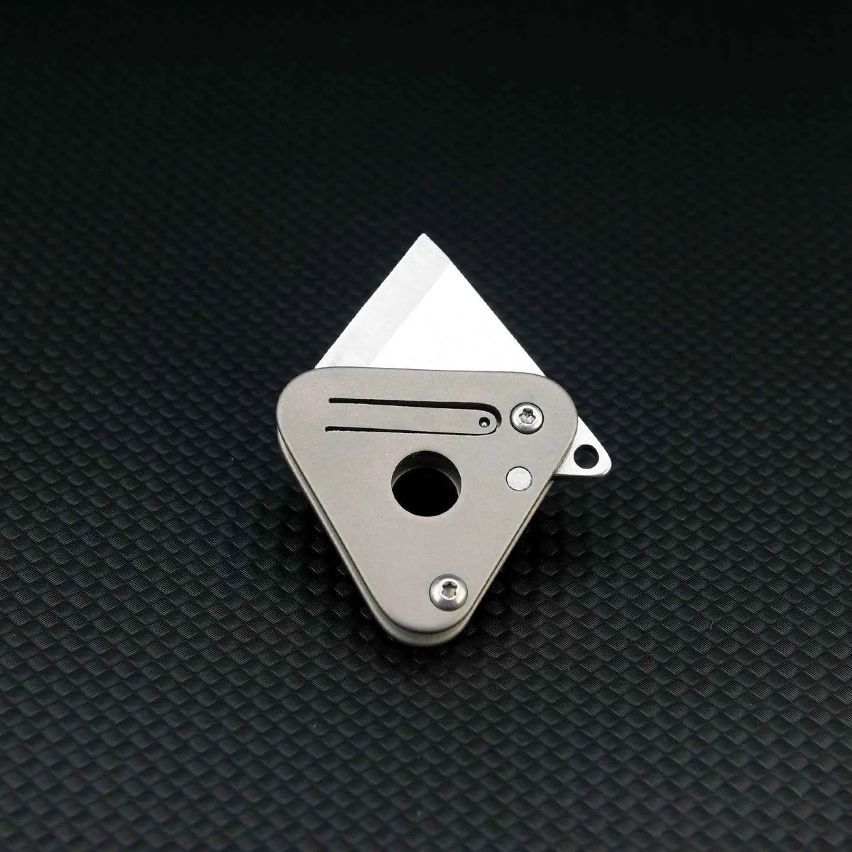 Mini Titanium Handle Triangle Folding Knife Box Cutter