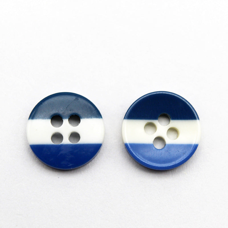 11.5/15mm Round Rainbow Striped Resin Buttons for Baby Clothing 100pcs 16
