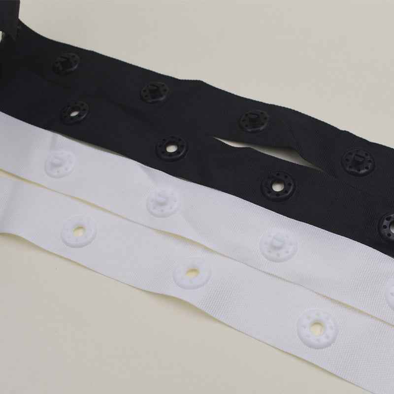 50mm Spacing Cloth Sewing Snap Fastener Button Tape 30 Yards