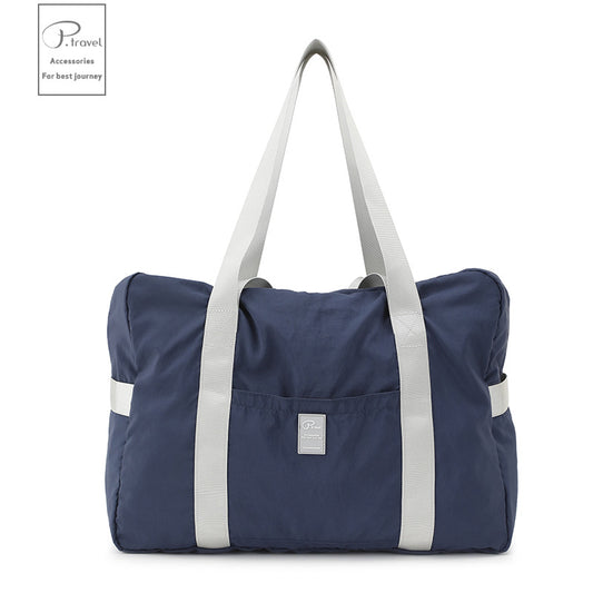 P.Travel Foldable Travel Sports Gym Duffel Bag Navy Blue