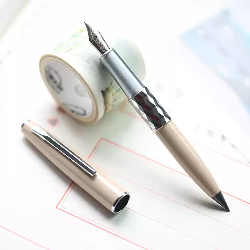 MAJOHN N102 Dual-Ended Fountain Pen & Eternal Pencil with 5 Alloy Pencil Tips