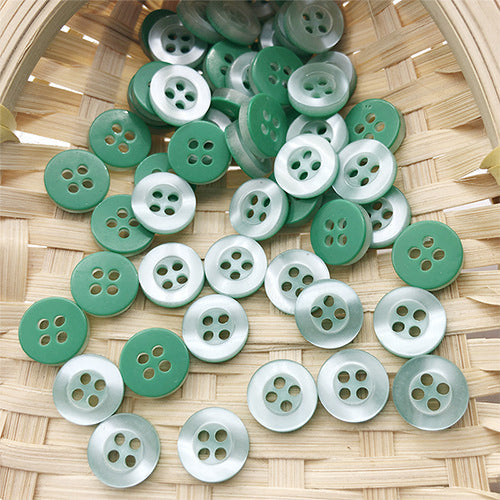 10mm Round 4-Hole Shirt Pearlized Small Resin Buttons 270 Pack